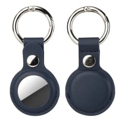 1/2Pcs Leather Keychain For Apple AirTag Protective Case Cover Waterproof Luggage Anti-Loss Keyring AirTags Accessories