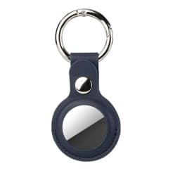 1/2Pcs Leather Keychain For Apple AirTag Protective Case Cover Waterproof Luggage Anti-Loss Keyring AirTags Accessories