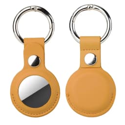 1/2Pcs Leather Keychain For Apple AirTag Protective Case Cover Waterproof Luggage Anti-Loss Keyring AirTags Accessories