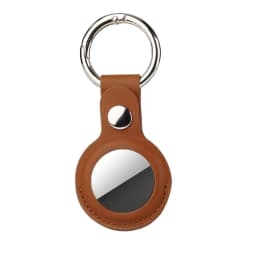 1/2Pcs Leather Keychain For Apple AirTag Protective Case Cover Waterproof Luggage Anti-Loss Keyring AirTags Accessories