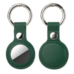 1/2Pcs Leather Keychain For Apple AirTag Protective Case Cover Waterproof Luggage Anti-Loss Keyring AirTags Accessories