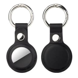 1/2Pcs Leather Keychain For Apple AirTag Protective Case Cover Waterproof Luggage Anti-Loss Keyring AirTags Accessories