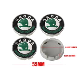 4pcs 55/65mm Car Original Wheel Center Cover Hub Cap Emblem Decoration For Skoda Kodiaq Superb Yeti Karoq Rapid Fabia RS Octavia