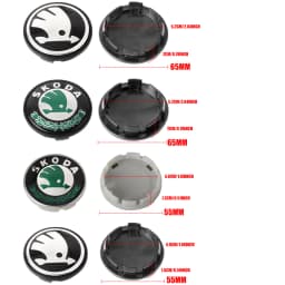 4pcs 55/65mm Car Original Wheel Center Cover Hub Cap Emblem Decoration For Skoda Kodiaq Superb Yeti Karoq Rapid Fabia RS Octavia