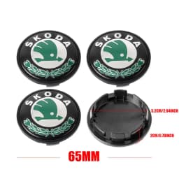 4pcs 55/65mm Car Original Wheel Center Cover Hub Cap Emblem Decoration For Skoda Kodiaq Superb Yeti Karoq Rapid Fabia RS Octavia