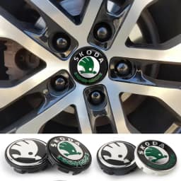 4pcs 55/65mm Car Original Wheel Center Cover Hub Cap Emblem Decoration For Skoda Kodiaq Superb Yeti Karoq Rapid Fabia RS Octavia