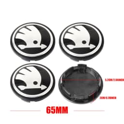 4pcs 55/65mm Car Original Wheel Center Cover Hub Cap Emblem Decoration For Skoda Kodiaq Superb Yeti Karoq Rapid Fabia RS Octavia