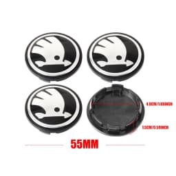 4pcs 55/65mm Car Original Wheel Center Cover Hub Cap Emblem Decoration For Skoda Kodiaq Superb Yeti Karoq Rapid Fabia RS Octavia