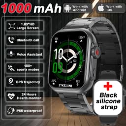 2026 New 1000 mAh Smart Watch Men Women 1.85“HD AMOLED GPS track Full Touch Screen IP68 Waterproof Bluetooth Call SmartWatch Man