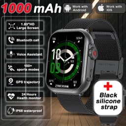 2026 New 1000 mAh Smart Watch Men Women 1.85“HD AMOLED GPS track Full Touch Screen IP68 Waterproof Bluetooth Call SmartWatch Man