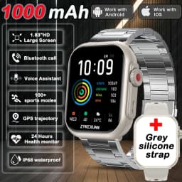 2026 New 1000 mAh Smart Watch Men Women 1.85“HD AMOLED GPS track Full Touch Screen IP68 Waterproof Bluetooth Call SmartWatch Man