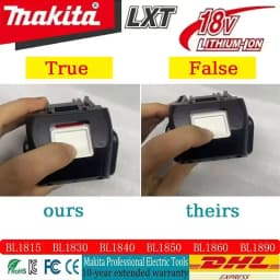 Makita Battery BL1860 Rechargeable Battery 18V 6.0Ah Lithium Ion for Makita 18v Battery 6Ah BL1850 BL1880 BL1860B LXT400