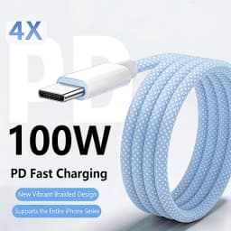 USB C Cable to USB C 100W Fast Charging Charger Cable Supports Fast Charging For Iphone 16 15 Samsung Xiaomi Huawei