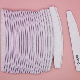 Professional Nail Files 100/180 Grit Nail Sanding Boards 10 Pieces of Zebra Double-sided Coarse Nail Files Used for Acrylic Nail