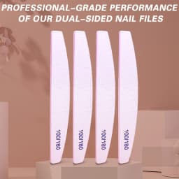 Professional Nail Files 100/180 Grit Nail Sanding Boards 10 Pieces of Zebra Double-sided Coarse Nail Files Used for Acrylic Nail