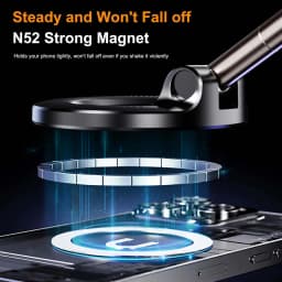 K007 Strong Magnetic Phone Holder 360° Adjustable Vacuum Car Mount Foldable Design For Car Desk Bathroom Magnetic Bracket