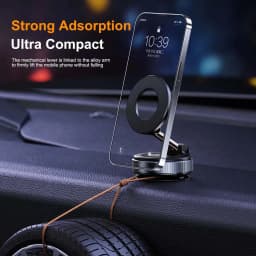 K007 Strong Magnetic Phone Holder 360° Adjustable Vacuum Car Mount Foldable Design For Car Desk Bathroom Magnetic Bracket