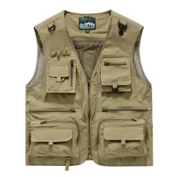 New Fashion Men Outdoor Mesh Fishing Photography Breathable Vests Coat Men Multi-pockets Waistcoats Climbing Sleeveless Jackets