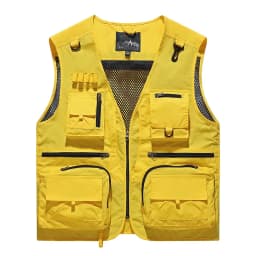 New Fashion Men Outdoor Mesh Fishing Photography Breathable Vests Coat Men Multi-pockets Waistcoats Climbing Sleeveless Jackets