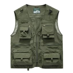 New Fashion Men Outdoor Mesh Fishing Photography Breathable Vests Coat Men Multi-pockets Waistcoats Climbing Sleeveless Jackets