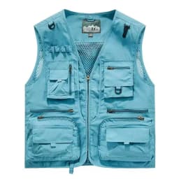 New Fashion Men Outdoor Mesh Fishing Photography Breathable Vests Coat Men Multi-pockets Waistcoats Climbing Sleeveless Jackets