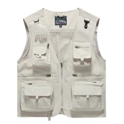 New Fashion Men Outdoor Mesh Fishing Photography Breathable Vests Coat Men Multi-pockets Waistcoats Climbing Sleeveless Jackets