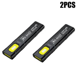 Powerful Mini COB Keychain Flashlight 5 Modes Rechargeable Hanging Work Light Waterproof Keyring Camping Walking Pocket Lamp