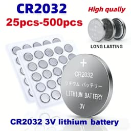 50-1000PCS Bulk CR2032 Lithium Button Cell Batteries Long Lasting for Watches Remotes & Key Fobs