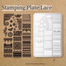 9*15cm 3D Lace Butterfly Nail Art Stamping Plate Stainless Steel Flower Lace French Nail Printing Stencils Manicure Tools*1pcs
