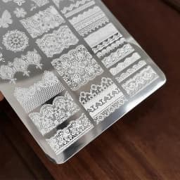 9*15cm 3D Lace Butterfly Nail Art Stamping Plate Stainless Steel Flower Lace French Nail Printing Stencils Manicure Tools*1pcs