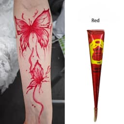 Dark Color Henna Tattoo Paste Hand-drawn Tattoo Paste Temporary Indian Henna Cones For Tattoo Body Special Body Art Paint