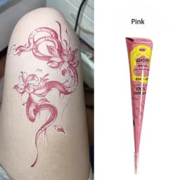 Dark Color Henna Tattoo Paste Hand-drawn Tattoo Paste Temporary Indian Henna Cones For Tattoo Body Special Body Art Paint