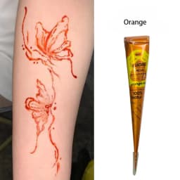 Dark Color Henna Tattoo Paste Hand-drawn Tattoo Paste Temporary Indian Henna Cones For Tattoo Body Special Body Art Paint