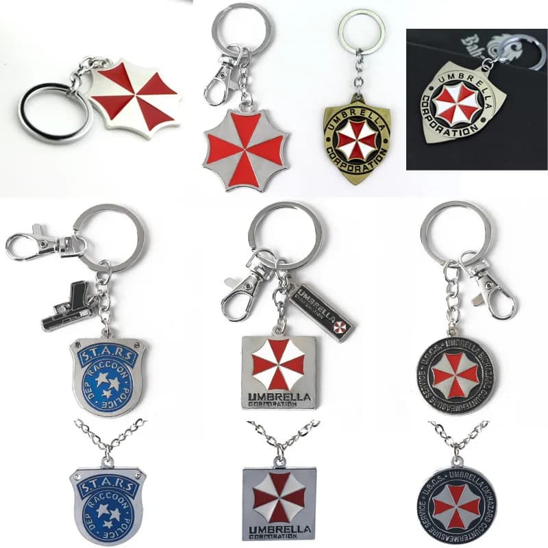 Residents Evils Key Chain Adornment Gifts Car Keychain Toy Umbrella Corporation Sublimation Blank Keyring Edc Fashion Keychains