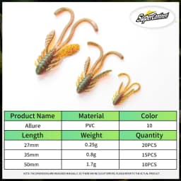 Supercontinent Allure Fishing Lures Soft Bionic Shrimp Lure, Artificial Soft Bait For Bass Trout, Outdoor Fishing Tackle