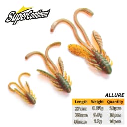 Supercontinent Allure Fishing Lures Soft Bionic Shrimp Lure, Artificial Soft Bait For Bass Trout, Outdoor Fishing Tackle