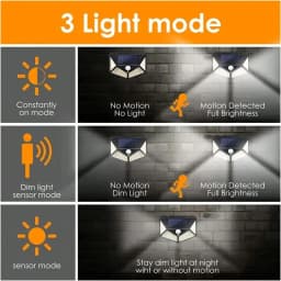 100LED Outdoor Solar Garden Light Outdoor Motion Sensor Lights Waterproof Solar Wall Lamp for Garden Fence Yard Pathway Stairs