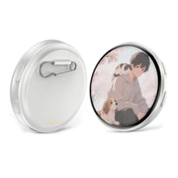 Anime E-Badge HD Screen Smart Dynamic Badge Pin Can Transfer Photos, GIFs, Animations, and Videos for Otaku Fans Gift