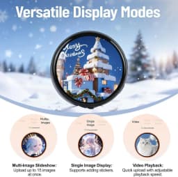 Anime E-Badge HD Screen Smart Dynamic Badge Pin Can Transfer Photos, GIFs, Animations, and Videos for Otaku Fans Gift