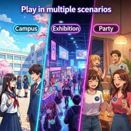 Anime E-Badge HD Screen Smart Dynamic Badge Pin Can Transfer Photos, GIFs, Animations, and Videos for Otaku Fans Gift