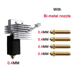 For Elegoo CC Upgrade hotend Assembled Extruder Hotend Kit for Elegoo Centauri Carbon Replaceable Nozzle 0.2/0.4/0.6/0.8 mm