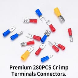 Automotive Insulated Electrical Wire Connector Kit Assorted Male Female Spade Ring Fork Butt Crimp Terminals Lugs Set for Cable
