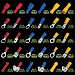 Automotive Insulated Electrical Wire Connector Kit Assorted Male Female Spade Ring Fork Butt Crimp Terminals Lugs Set for Cable