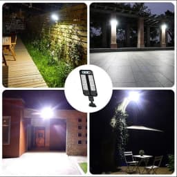 2000LM Solar Light for Outdoor Solar Lamp Sunlight Motion Sensor Light Remote Control Waterproof Street Wall Yard Lamp