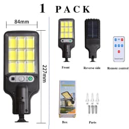 2000LM Solar Light for Outdoor Solar Lamp Sunlight Motion Sensor Light Remote Control Waterproof Street Wall Yard Lamp