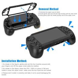 Black White For PS VITA 1000 PSV1000 Game Hand Grip Handle Holder Joypad Stand Case Shell Protect with L2 R2 Trigger Button