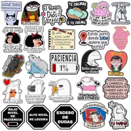 Spanish Quotes Collection Enamel Pins Comedy Ugly Girl Flork Memes Fitness Brooch Slang Low Battery Patience Badge Jewelry Gifts