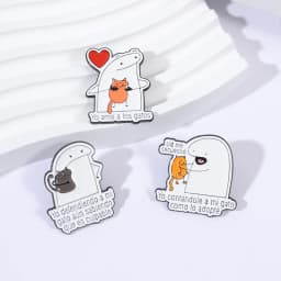 Spanish Quotes Collection Enamel Pins Comedy Ugly Girl Flork Memes Fitness Brooch Slang Low Battery Patience Badge Jewelry Gifts
