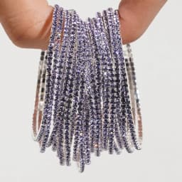 5pcs Fashion Crystal Rhinestone Elastic Bracelet For Women Stretch Stackable Bracelets Classic Wristband Daily Female Jewelry