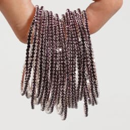 5pcs Fashion Crystal Rhinestone Elastic Bracelet For Women Stretch Stackable Bracelets Classic Wristband Daily Female Jewelry